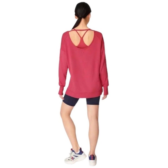 Sweaty Betty women’s pink oversized After Class terry sweatshirt size small - Picture 4 of 12